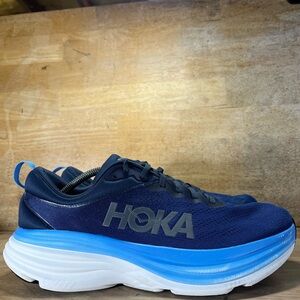 Hoka One One Bondi 8 Mens Sz 13 Running Shoes Sneakers Outer Space All Aboard